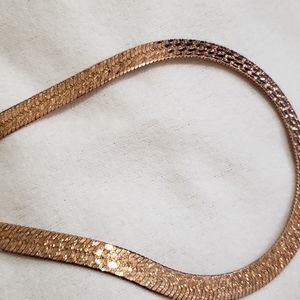 💕18" Sterling Silver Rose Gold Plated Reversible Necklace